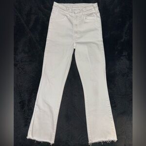 -Mother The Hustler Ankle Fray Fairest Of Them All White Pants
-Size26
